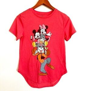 Disney Women’s Rounded Hem Red Tshirt Size Small